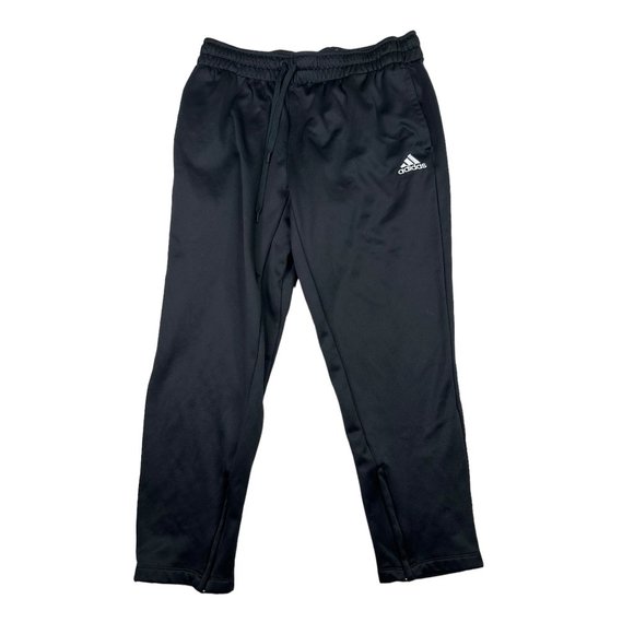 Adidas‎ Elastic Waist Jogge Pants size XL Black/White - Picture 1 of 7